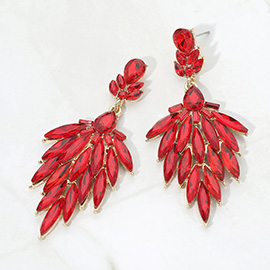 Marquise Cluster Embellished Drop Evening Earrings