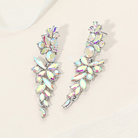 Floral Cluster Drop Evening Earrings