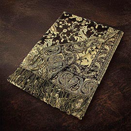 Paisley Pattern Fringe Pashmina Reversible Scarf Shawl