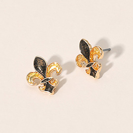 Fleur de Lis Stud Earrings
