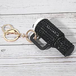 Bling Studded Tumbler Cup Keychain Bag Charm