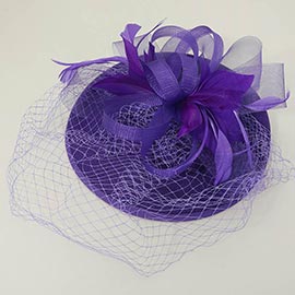 Elegant Floral Veil Fascinator Headband