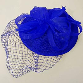 Elegant Floral Veil Fascinator Headband