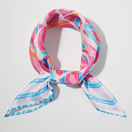 Abstract Tribal Print Square Bandana Scarf