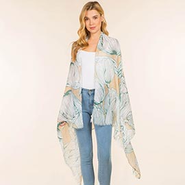 Versatile Floral Printed Shoulder Wrap Scarf