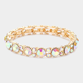 Bubbly Crystal Round Evening Bracelet