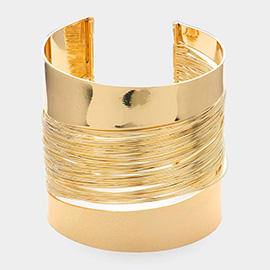 Metal Wire Pointed Cuff Bracelet