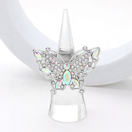 Marquise Stone Pointed Butterfly Stretch Ring