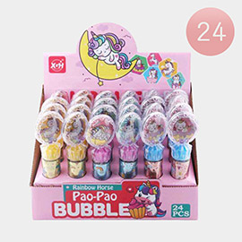 24PCS - Rainbow Horse Bubble Pao Pao