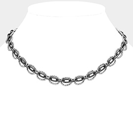 Mixed Metal Chain Necklace